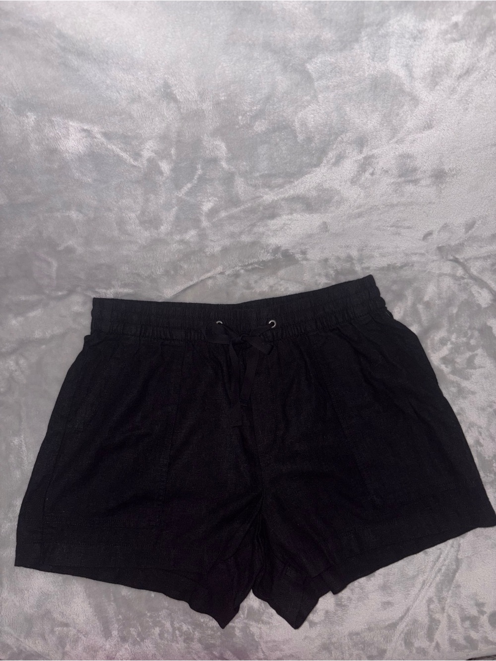 GAP Black Drawstring Linen-Blend Casual Shorts New With Tags - Picture 4 of 9